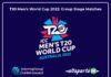 ICC Men’s T20 World Cup 2022 | Group Stage Match Update ICC T20 World Cup group stage graphic